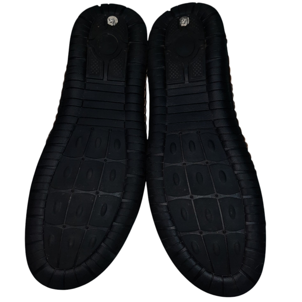 Men's 100% Caoutchouc Brown Zip Slip-on Driving Loafers SZ EU/47 US/14 - Picture 12 of 14